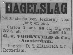 Oudste attestatie van hagelslag 'broodbelegsel'